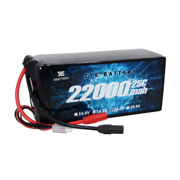 6S 22.2V Lipo bateria paketea